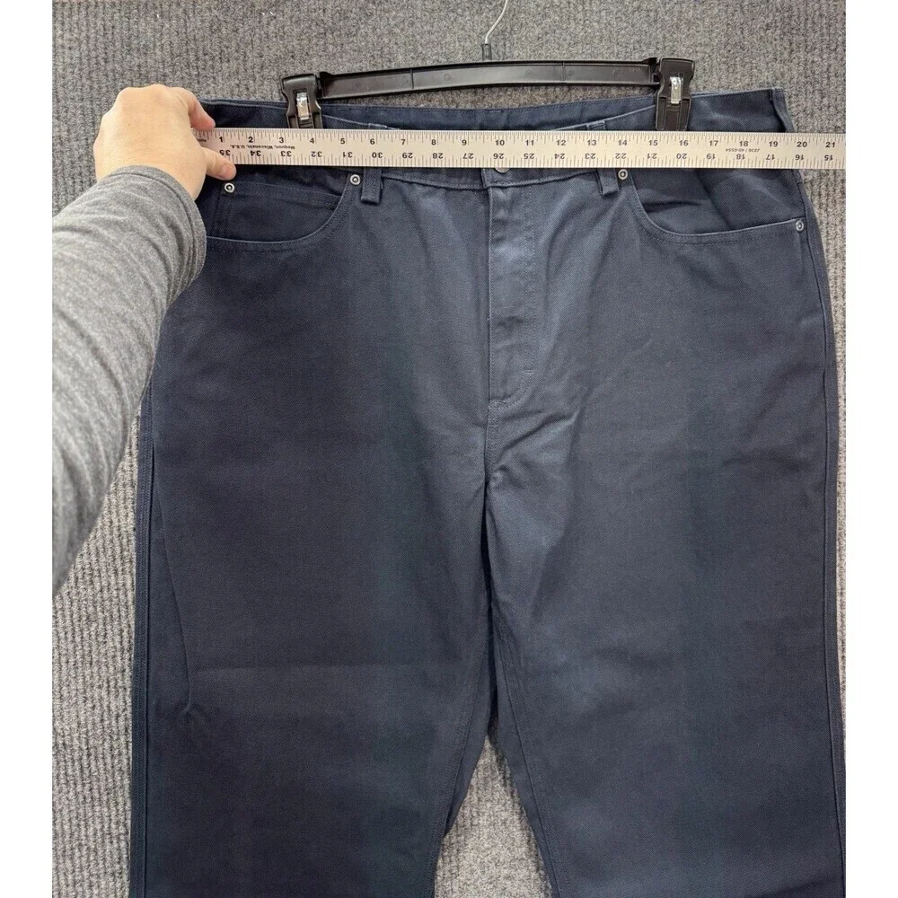 Duluth Heavyweight Fire Hose Pants Men’s 40x30 Navy Blue 5 Pocket Relaxed 86125 - Picture 5 of 9